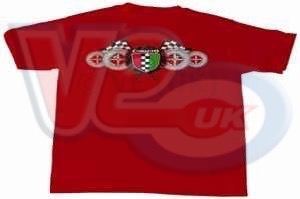 CORAZZO GEARS AND CRUXIFORM RED T SHIRT – SMALL