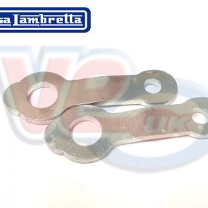 PAIR OF PLATED FOR REAR BRAKE PEDAL CABLE CLAMP – CASA LAMBRETTA