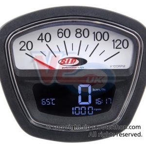 SIP WHITE AND BLACK DIGITAL SPEEDO WITH TACHO – FITS SERIES 3 MODELS