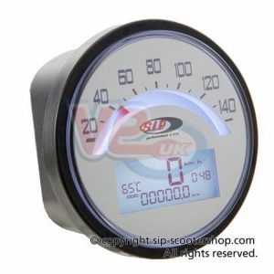 SIP WHITE DIGITAL SPEEDO WITH TACHO – FITS SERIES 1 and 2 MODELS