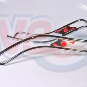 CHROME and RED DOUBLE LEGSHIELD TRIM
