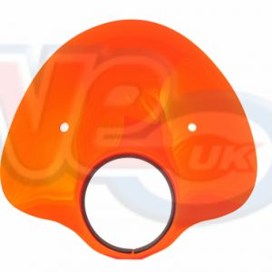 BUBBLE FLYSCREEN WITH BRACKETS – TRANSPARENT ORANGE – FITS ROUND HEADSETS ONLY