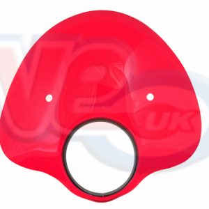 BUBBLE FLYSCREEN WITH BRACKETS – TRANSPARENT RED – FITS ROUND HEADSETS ONLY