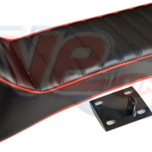 ANCILLOTTI SLOPE BACK DUAL SEAT – BLACK WITH ORANGE PIPING