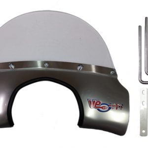 VE ACTIF MOD FLYSCREEN – SILVER – FITS EARLY RA GP MODELS WITH ROUND LED HEADLAMP
