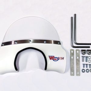VE ACTIF MOD FLYSCREEN – WHITE – FITS EARLY RA GP MODELS WITH ROUND LED HEADLAMP