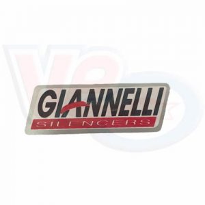 SILVER AND WHITE GIANNELLI STICKER – 60MM x 20MM