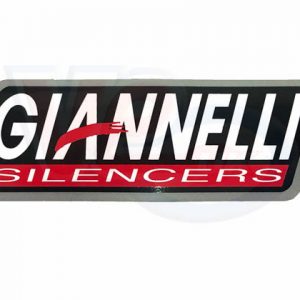 SILVER AND BLACK GIANNELLI STICKER – 115MM x 40MM