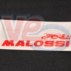 NEW MALOSSI RED AND WHITE STICKER SHEET – 140mm x 60mm