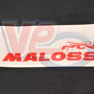 NEW MALOSSI RED AND WHITE STICKER SHEET -250mm x 100mm