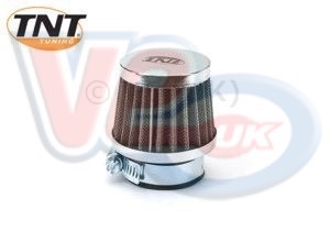 SMALL CHROME K&N STYLE AIR FILTER – STRAIGHT – 28-35MM FITTING