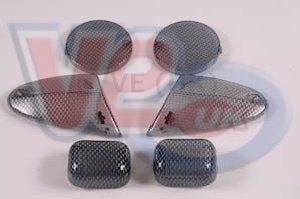 CARBON LOOK IND & TAIL LENS SET – FOR MODELS WITH RECTANGULAR REAR INDICATORS