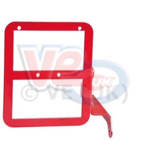 TC-LINE MOTOR MOUNTED NUMBER PLATE or L PLATE HOLDER WITH 98mm HOLE SPACING – RED