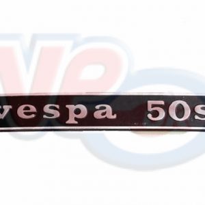 VESPA 50 S BLOCK REAR FRAME BADGE