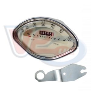 SPEEDOMETER ASSEMBLY – KMH – WHITE FACE WITH CHROME RIM