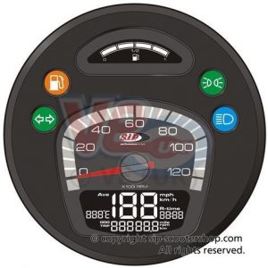 SIP BLACK FACE DIGITAL SPEEDO WITH REV COUNTER -MAX 199 KMH or 125 MPH