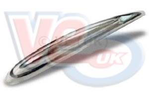 FRONT MUDGUARD CREST – TEAR DROP STYLE – 170mm Long 90mm PIN SPACING
