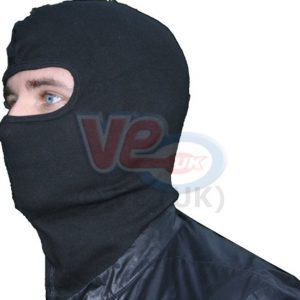 BLACK COTTON BALACLAVA – ONE SIZE – MADE IN BRITAIN