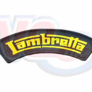 CURVED LAMBRETTA EMBROIDED SEW ON SHOULDER PATCH