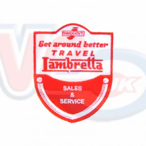 GET AROUND BETTER TRAVEL LAMBRETTA EMBROIDED SEW ON PATCH