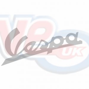 VESPA SCRIPT LASER CUT STICKER 10CM – SILVER