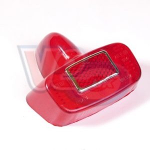 REAR LAMP LENS WITH METAL EDGE REFLECTOR