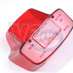 RED REAR LAMP LENS for LAMPS WITH TOP VISOR