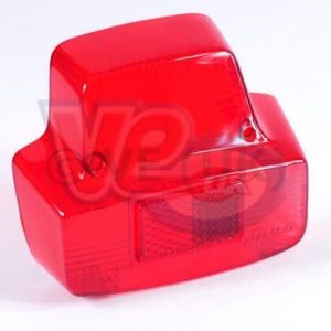 RED REAR LAMP LENS for LAMPS WITHOUT TOP VISOR