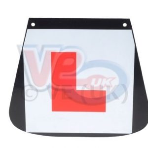 BLACK MUDFLAP WITH L PLATE