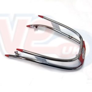 CUPPINI CHROME FRONT MUDGUARD BUMPER BAR WITH RED TRIM