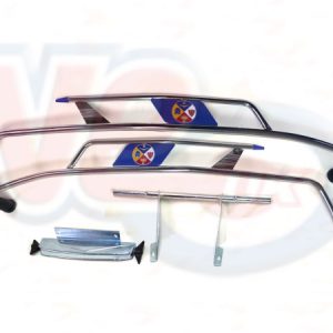 CUPPINI CHROME REAR CRASHBARS WITH BLUE TRIM