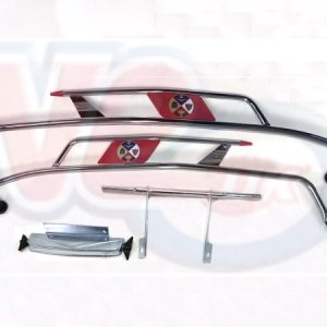 CUPPINI CHROME REAR CRASHBARS WITH RED TRIM