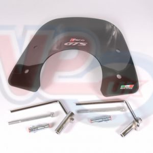 FACO SHORT CRUISER FLYSCREEN WITH BRACKETS – SMOKED – VESPA GTS till 2018