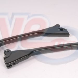 PAIR OF BLACK HANDLEBAR LEVERS WITH BRONZE BUSHED PIVOT HOLE – MADE IN ITALY