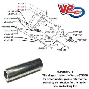 SPACER 55mm x 16mm – PIAGGIO 599077