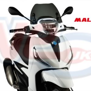 MALOSSI DARK SMOKE FLYSCREEN with FITTING KIT – PIAGGIO BEVERLY 350-400 HPE Euro 5