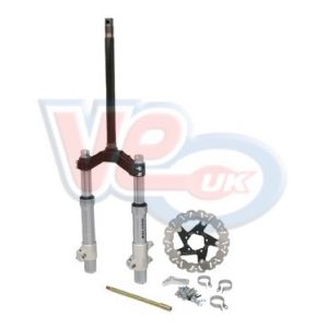 MALOSSI F37R FULLY ADJUSTABLE FORKS WITH TITANIUM COATING AND OVERSIZE 250mm DISC