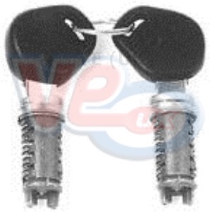 TWIN LOCK BARREL & 2 BLACK KEY SET