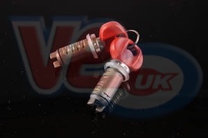 TWIN LOCK BARREL SET WITH 2 RED KEYS