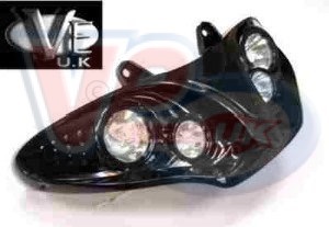 4 BULB HALOGEN HEADLAMP – BLACK