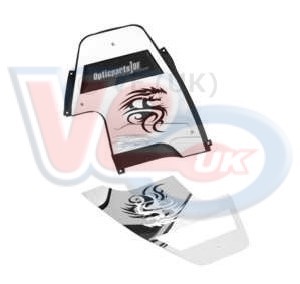 STAINLESS STEEL REAR UNDERTRAY TRIM WITH LASER CUT TRIBAL DRAGON – SCREW ON