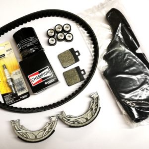 SERVICE KIT – BRAKES – BELT – FILTER – ROLLERS – PLUG – FITS 2 VALVE LX 125 2005-2011