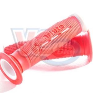POWER GRIPS BY ARIETE – DUAL COMPOUND HANDLEBAR GRIP – WHITE AND RED