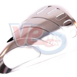 SMALL EXHAUST HEAT SHIELD – PLASTIC WITH A CHROME FINISH