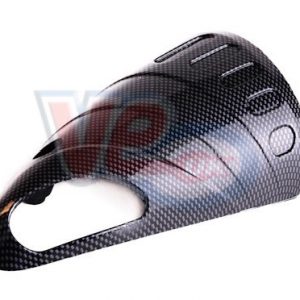 SMALL EXHAUST HEAT SHIELD – PLASTIC WITH A CARBON FIBRE FINISH