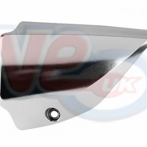 SMALL EXHAUST HEAT SHIELD – PLASTIC WITH A CHROME FINISH