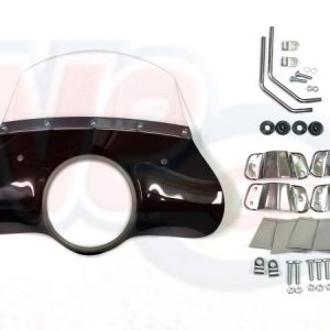 CUPPINI CIRCLE TYPE MOD FLYSCREEN – BLACK – LAMBRETTA LI