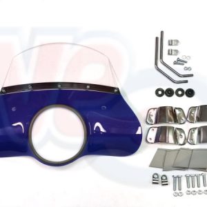 CUPPINI CIRCLE TYPE MOD FLYSCREEN – SOLID BLUE – LAMBRETTA LI