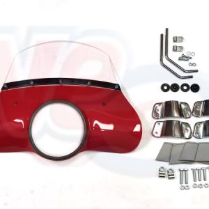 CUPPINI CIRCLE TYPE MOD FLYSCREEN – SOLID RED – LAMBRETTA LI