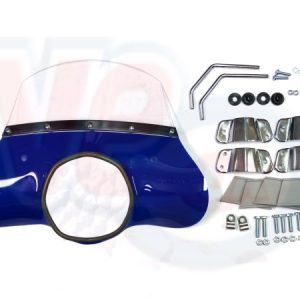 CUPPINI CIRCLE TYPE MOD FLYSCREEN – SOLID BLUE – LAMBRETTA Sx-Tv